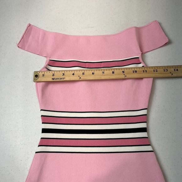 Superdown Women's‎ Striped Harmony Knit Mini Dress Off-The-Shoulder Size XS - Picture 12 of 14